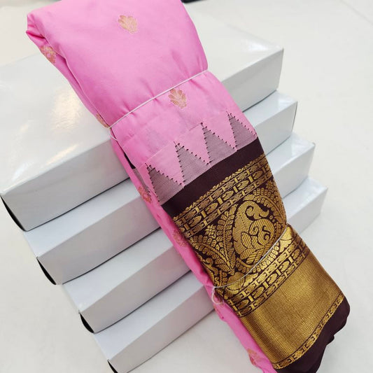 Kanchipuram Blended Semi Gadwal Silk Sarees 313