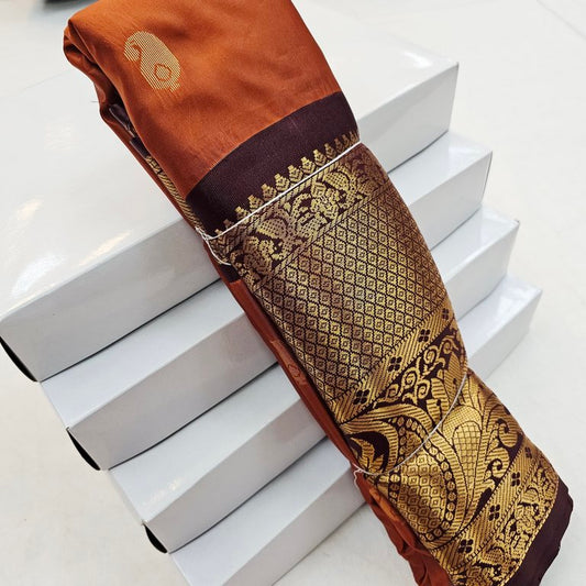 Kanchipuram Blended Semi Gadwal Silk Sarees 320