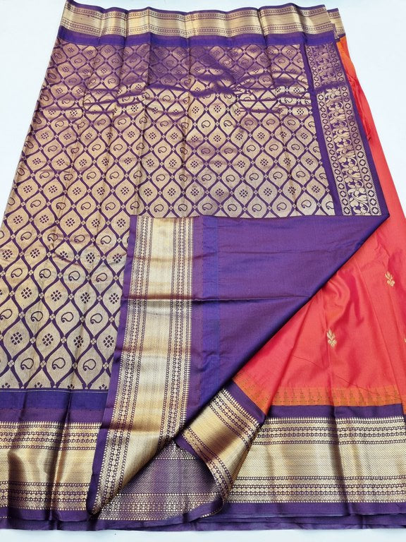 Kanchipuram Blended Semi Gadwal Silk Sarees 332