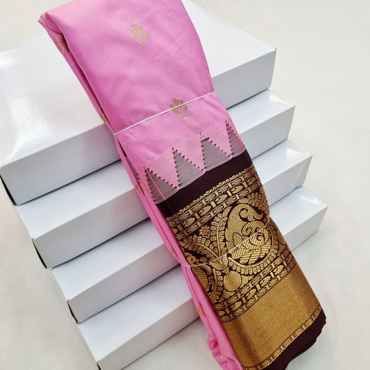 Kanchipuram Blended Semi Gadwal Silk Sarees 333
