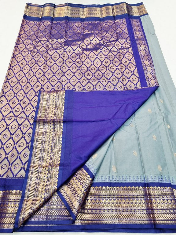 Kanchipuram Blended Semi Gadwal Silk Sarees 335