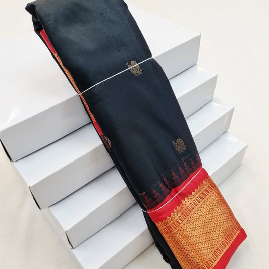 Kanchipuram Blended Semi Gadwal Silk Sarees 341