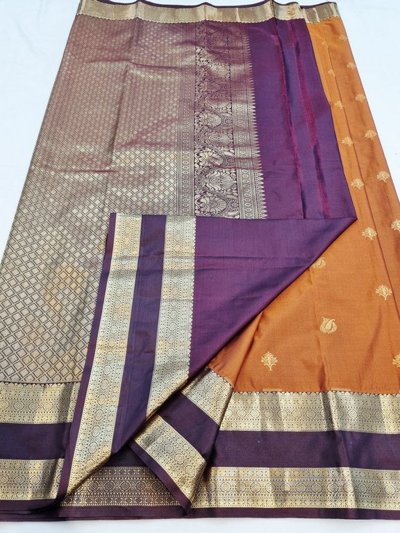 Trending Rust orange Silk Sarees 240