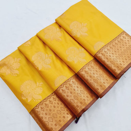 Kanchi Blended Trendy Soft Silk Saree 758