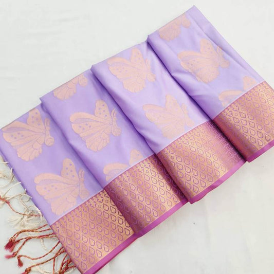 Kanchi Blended Trendy Soft Silk Saree 802