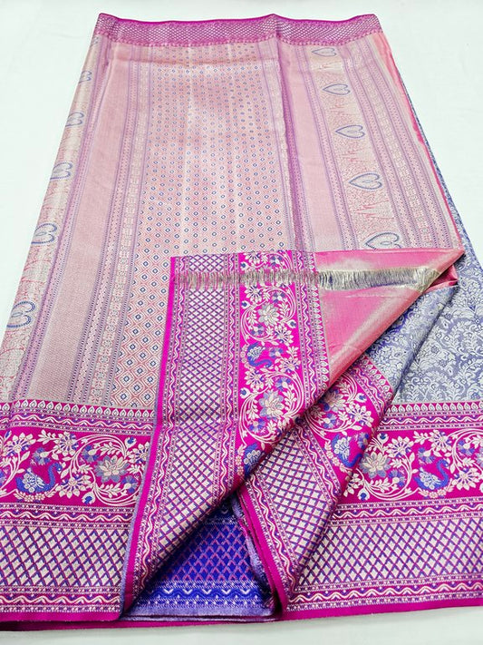 Kanchipuram Blended Korvai Tissue Silk Sarees 007 – Kanchipuram Lakshaya Silks