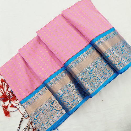 Kanchipuram Blended Korvai Soft Silk Sarees 1226 – Kanchipuram Lakshaya Silks