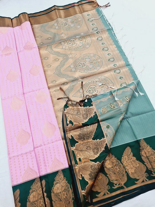 Kanchipuram Blended Korvai Soft Silk Sarees 347 – Kanchipuram Lakshaya Silks