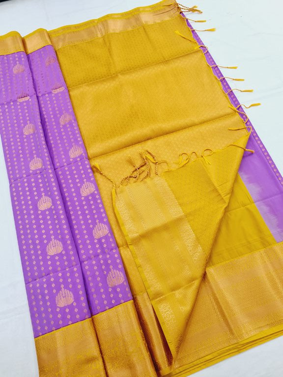 Kanchipuram Blended Korvai Soft Silk Sarees 348