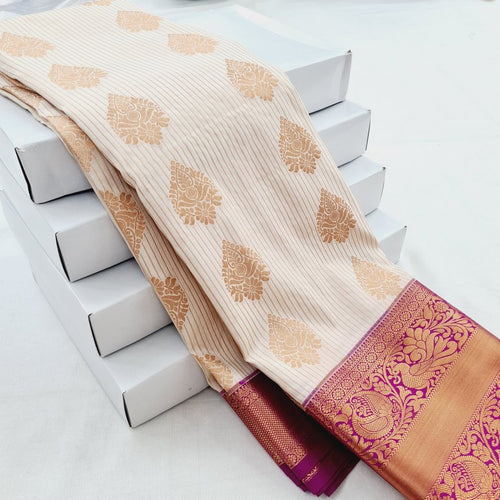 Kanchipuram Blended Korvai Soft Silk Sarees 350 – Kanchipuram Lakshaya Silks