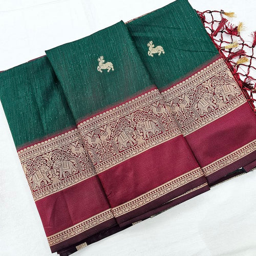 Kanchipuram Blended Korvai Soft Silk Sarees 1228 – Kanchipuram Lakshaya Silks