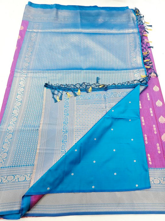 Kanchipuram Blended Korvai Soft Silk Sarees 1230 – Kanchipuram Lakshaya Silks
