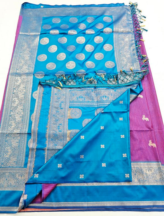Kanchipuram Blended Korvai Soft Silk Sarees 1232 – Kanchipuram Lakshaya Silks