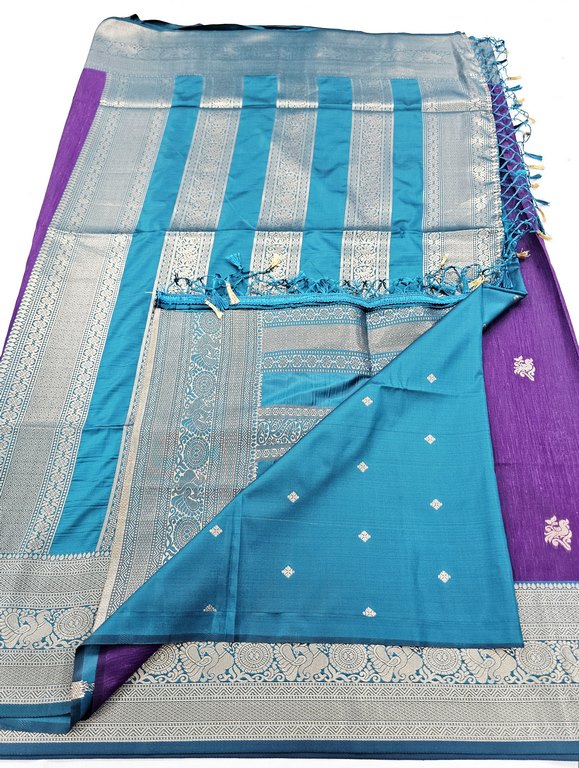 Kanchipuram Blended Korvai Soft Silk Sarees 1234
