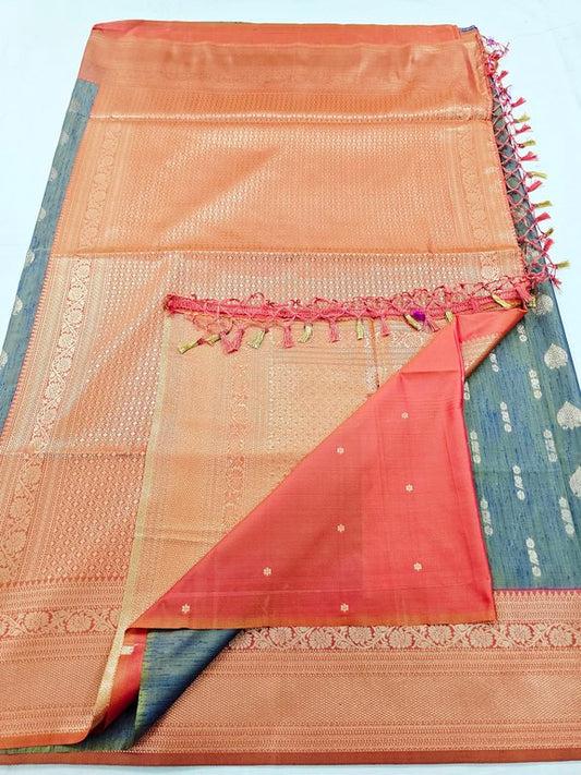 Kanchipuram Blended Korvai Soft Silk Sarees 1236 – Kanchipuram Lakshaya Silks