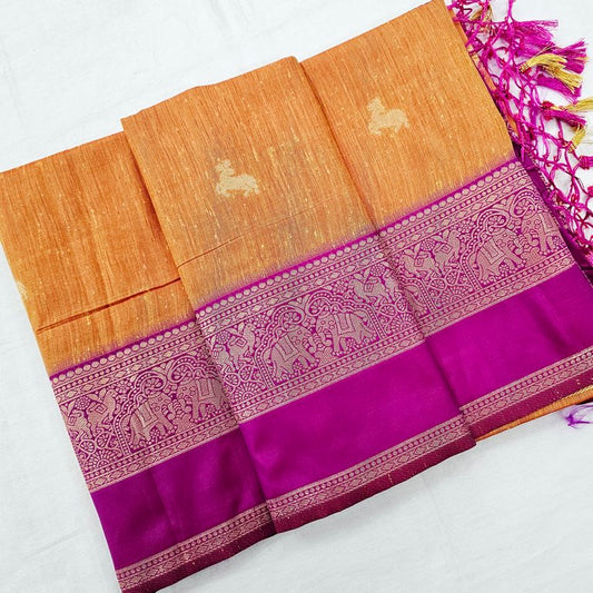Kanchipuram Blended Korvai Soft Silk Sarees 1241