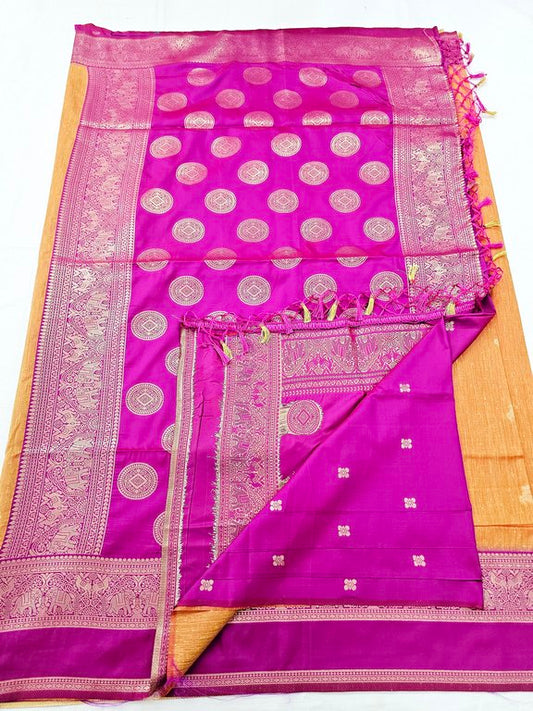 Kanchipuram Blended Korvai Soft Silk Sarees 1241 – Kanchipuram Lakshaya Silks