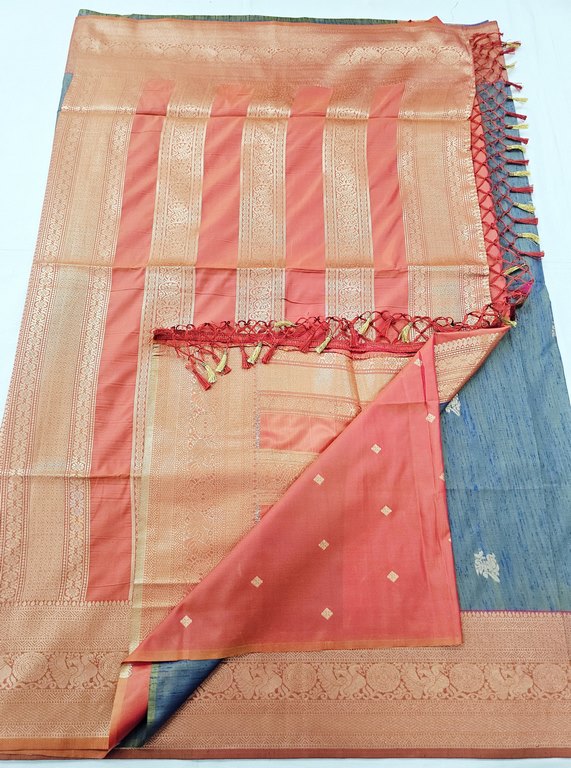 Kanchipuram Blended Korvai Soft Silk Sarees 1244