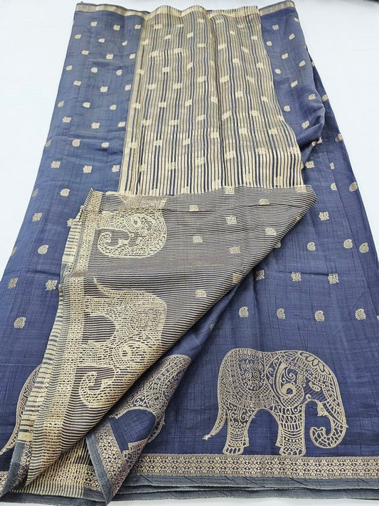 Kanchi Blended Trendy Tussar Silk Saree 862 – Kanchipuram Lakshaya Silks
