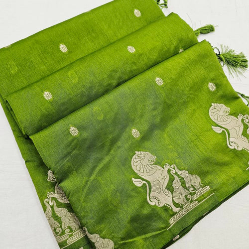 Kanchipuram Blended Tussar Silk Saree 477 – Kanchipuram Lakshaya Silks