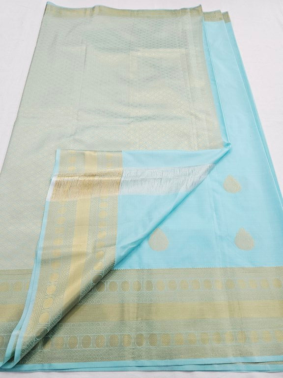 Kanchipuram Blended Fancy Self Butta Silk Sarees 1256