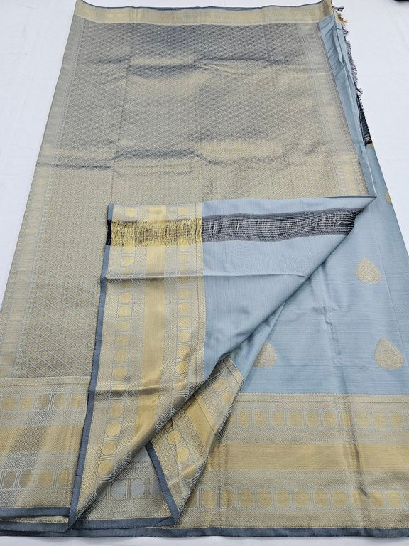 Kanchipuram Blended Fancy Self Butta Silk Sarees 1249