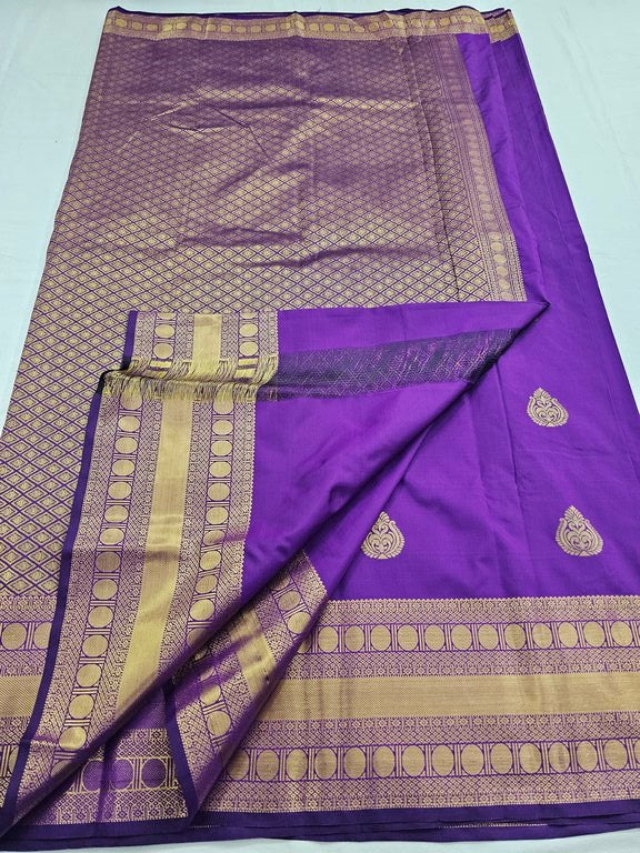 Kanchipuram Blended Fancy Self Butta Silk Sarees 1250