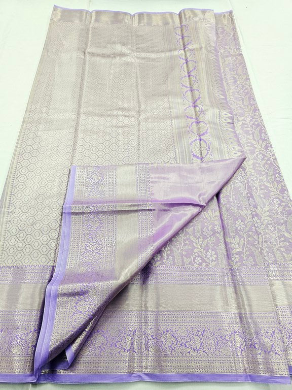 Kanchipuram Blended Tissue Bridal Silk Saree 360