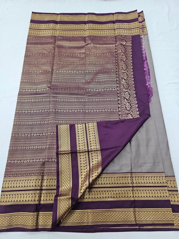 Kanchipuram Blended Vintage Border Silk Sarees 1259