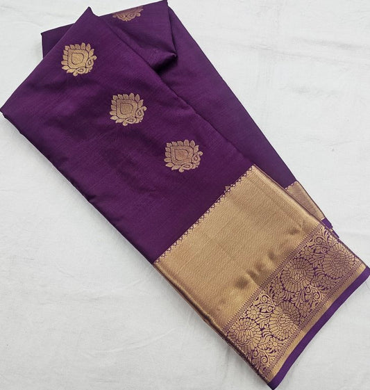 Kanchi Blended trendy Gape Border Silk Sarees 191