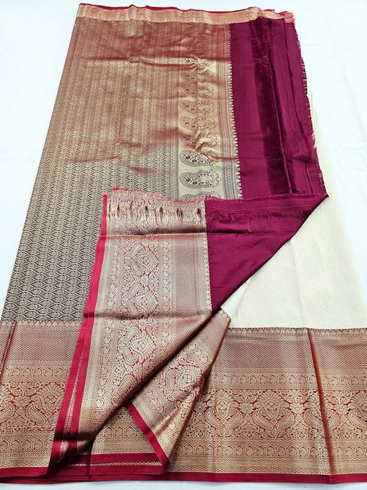 Kanchipuram Blended Korvai Bridal Silk Saree 257