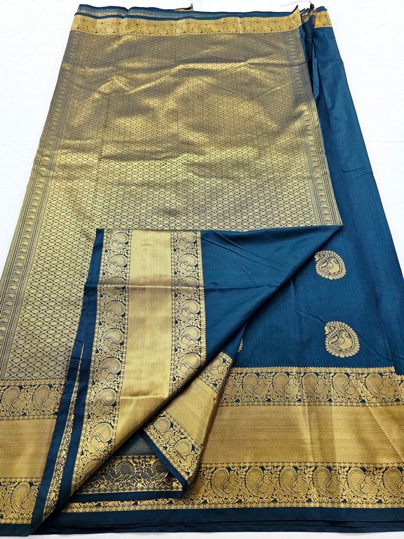 Kanchipuram Blended Self Butta Silk Sarees 1274