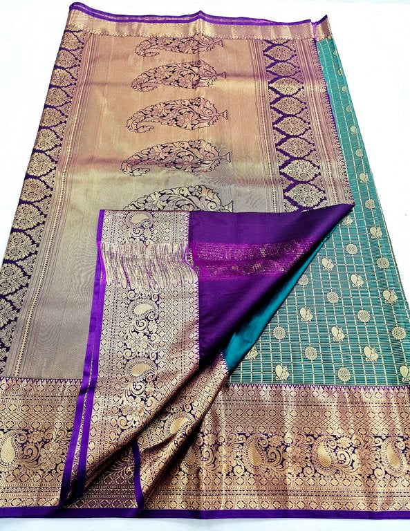 Kanchipuram Blended Vintage Bridal Silk Sarees 276