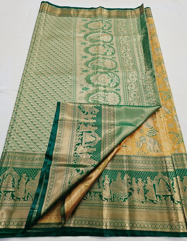 Kanchipuram Blended Tissue Bridal Silk Sarees 278
