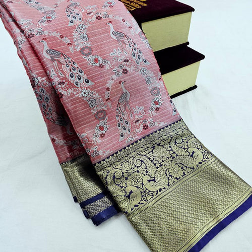 Kanchipuram Blended Floral Tissue Bridal Silk Sarees 015 – Kanchipuram Lakshaya Silks