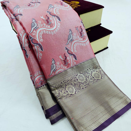 Kanchipuram Blended Floral Tissue Bridal Silk Sarees 016 – Kanchipuram Lakshaya Silks