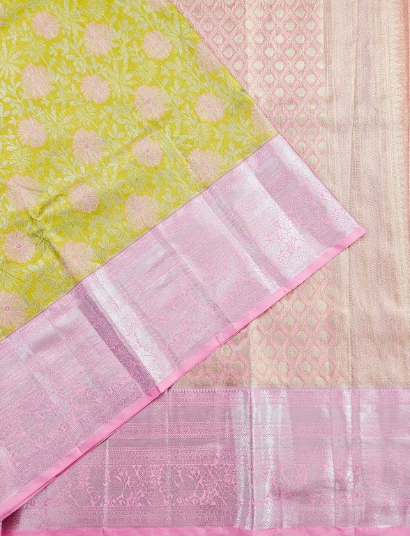 Trendy Kanchipuram Blended Vintage Tissue Bridal Silk Sarees 034