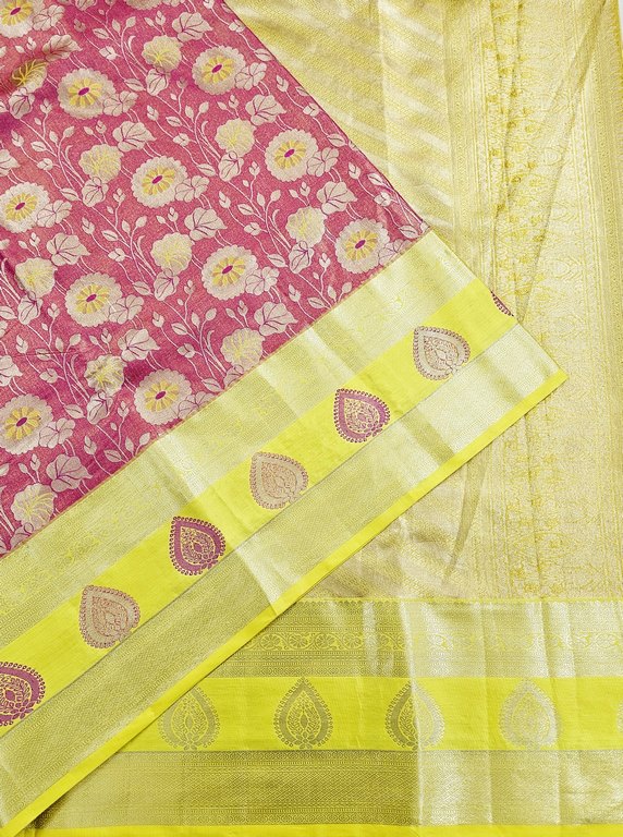 Trendy Kanchipuram Blended Vintage Tissue Bridal Silk Sarees 044