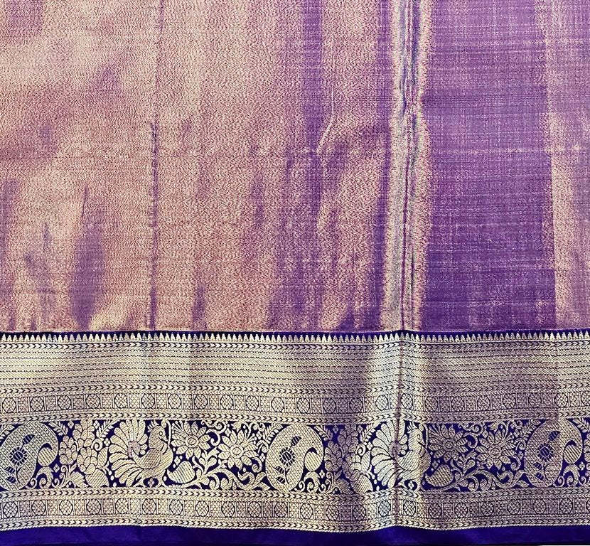 Trendy Kanchipuram Blended Vintage Tissue Bridal Silk Sarees 054