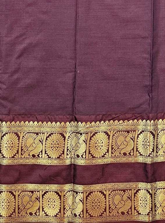 Kanchipuram Trendy Vintage Rusted Orange Silksarees 019