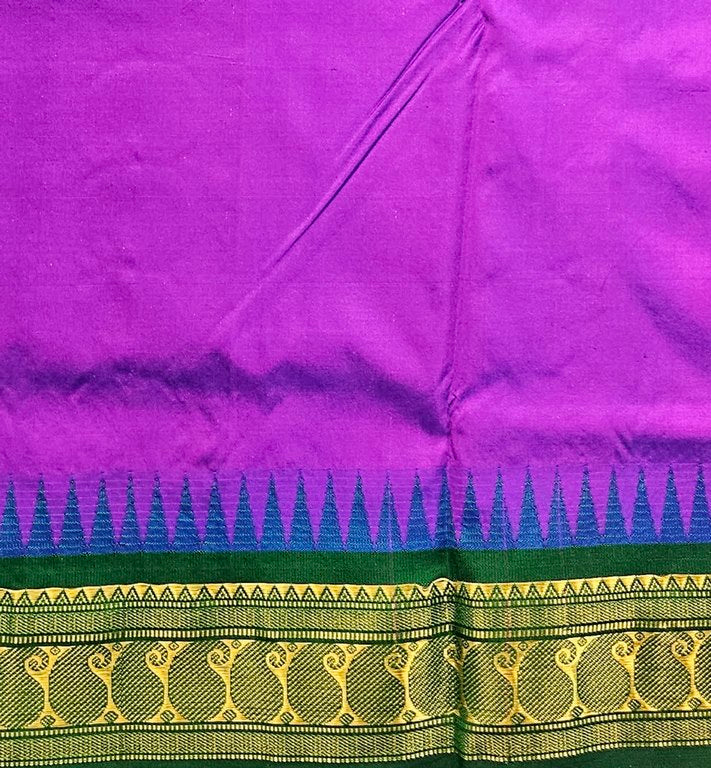 Kanchipuram Traditional 9 Yards Korvai Pure Silk Saree 013