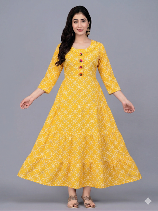 LONG ANARKALI KURTIS – GRACEFUL & FLOWING STYLE 009