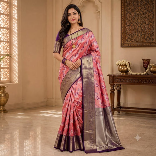 Kanchipuram Blended Korvai Tissue Silk Sarees 007