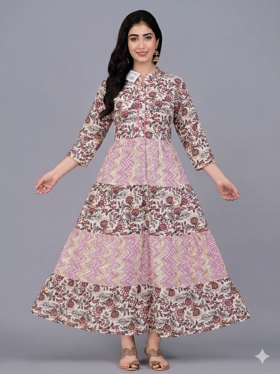 LONG ANARKALI KURTIS – GRACEFUL & FLOWING STYLE 010