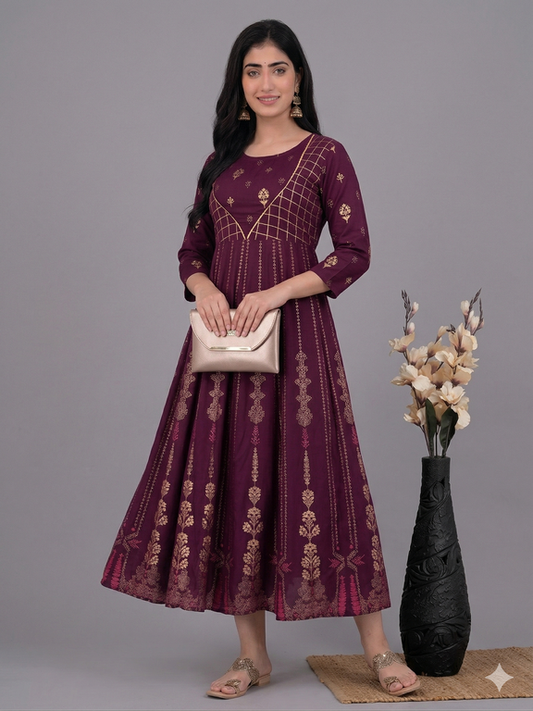 LONG ANARKALI KURTIS – GRACEFUL & FLOWING STYLE 005