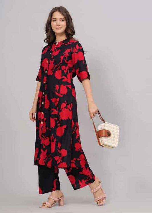 A-LINE KURTI PANT SET – STYLISH & COMFORTABLE ETHNIC WEAR 001