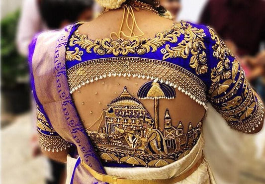 10 Latest Collections of Blouse Designs for Kanchipuram Silk Sarees