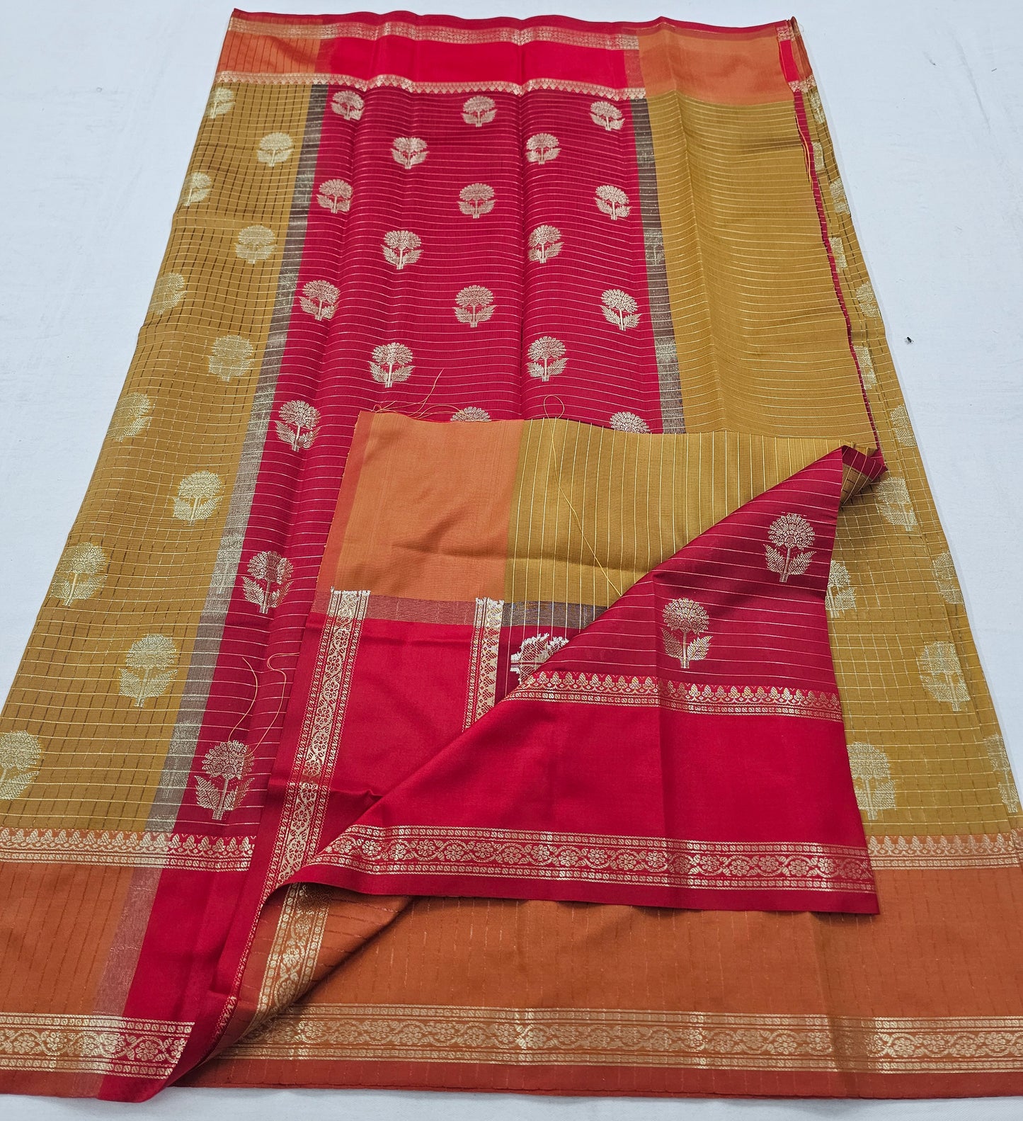 Kanchipuram Blended Fancy Soft Silk Sarees 1291