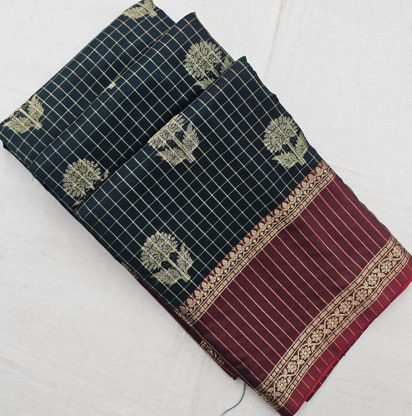 Kanchipuram Blended Fancy Soft Silk Sarees 1295
