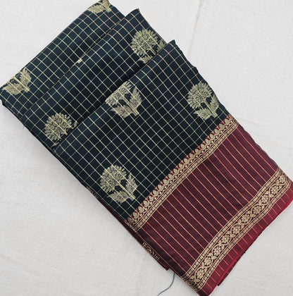 Kanchipuram Blended Fancy Soft Silk Sarees 1295 – Kanchipuram Lakshaya Silks